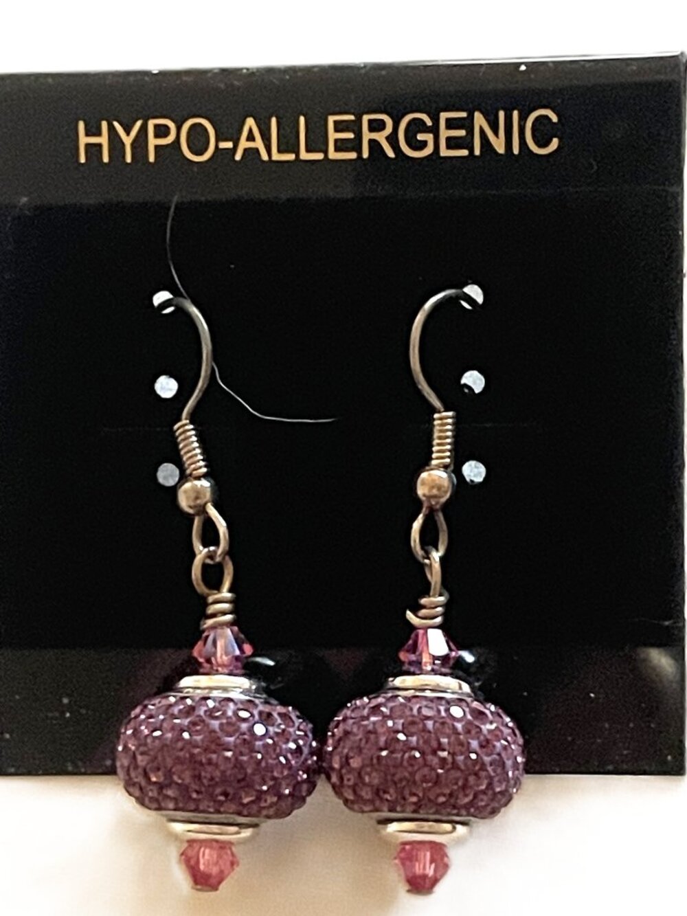 Swarovski® Rose Crystal Dangle Earrings. (NWOT) - (SK0252)